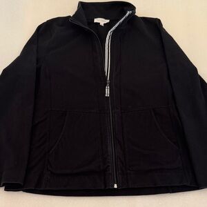 T by Talbots Black Zip-Up Jacket